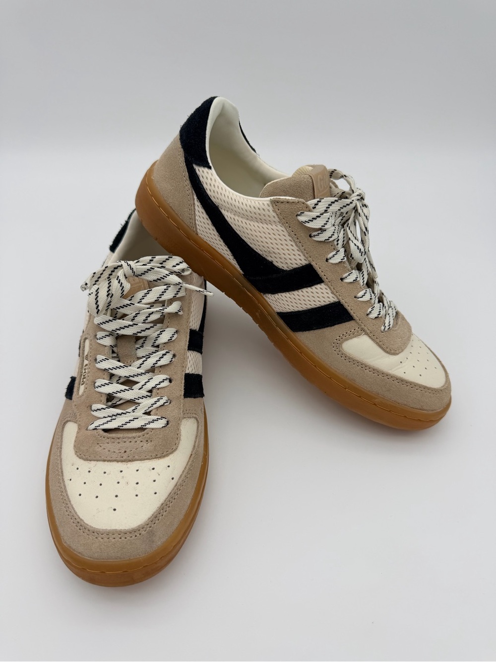 Gola Suede & Mesh Sneakers - Beige Black Size 7 EU38